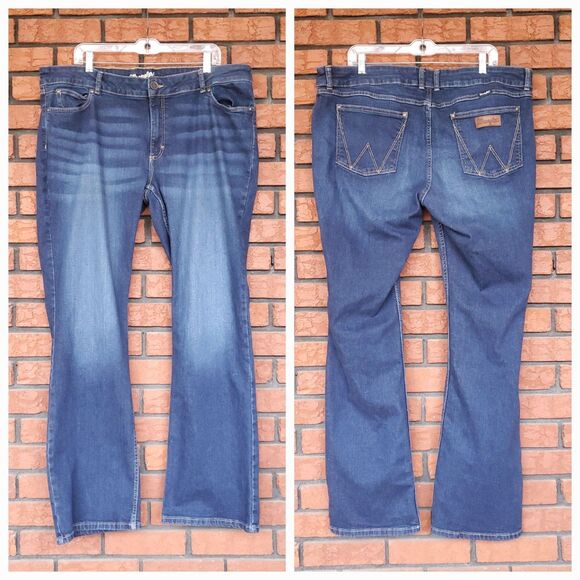 Wrangler Other - Wrangler Boot Cut Jeans Mens 40 x 32 (35x34 Tag) Blue Denim Western Workwear